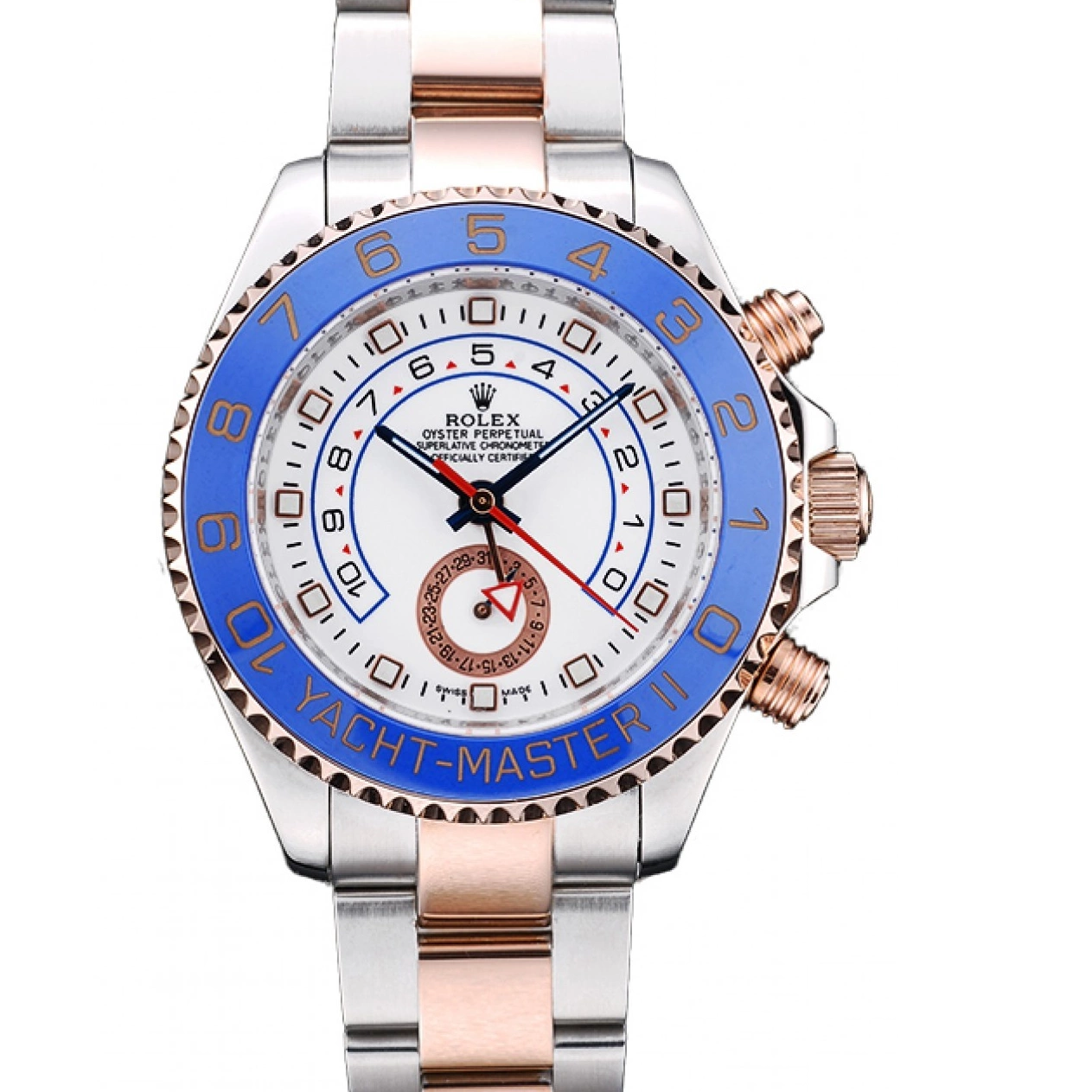 Best AAA Replica Sites Bezel White Dial Ceramic Blue Yachtmaster Rolex Watch 0727